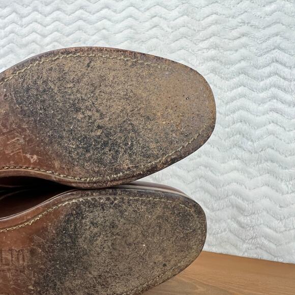 Helm Hollis Mens Boots Cap Toe Brown Leather Sz 9.5 D Mid Combat Hybrid $295 - Picture 15 of 16